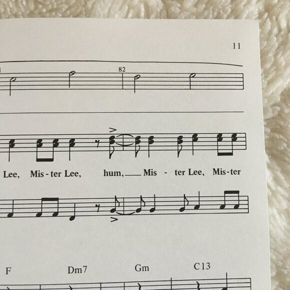 5/$25 'Mr. Lee' Pop Hit Vocal Arrangement Music Sheets - Picture 3 of 3